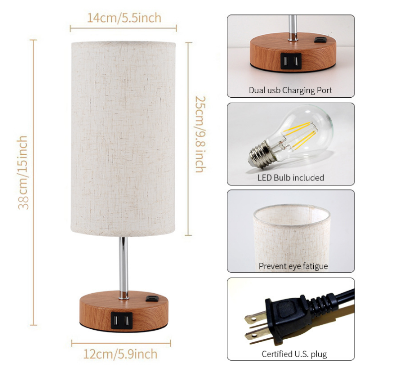 Smartdany Table Lamp for Bedroom Living Room