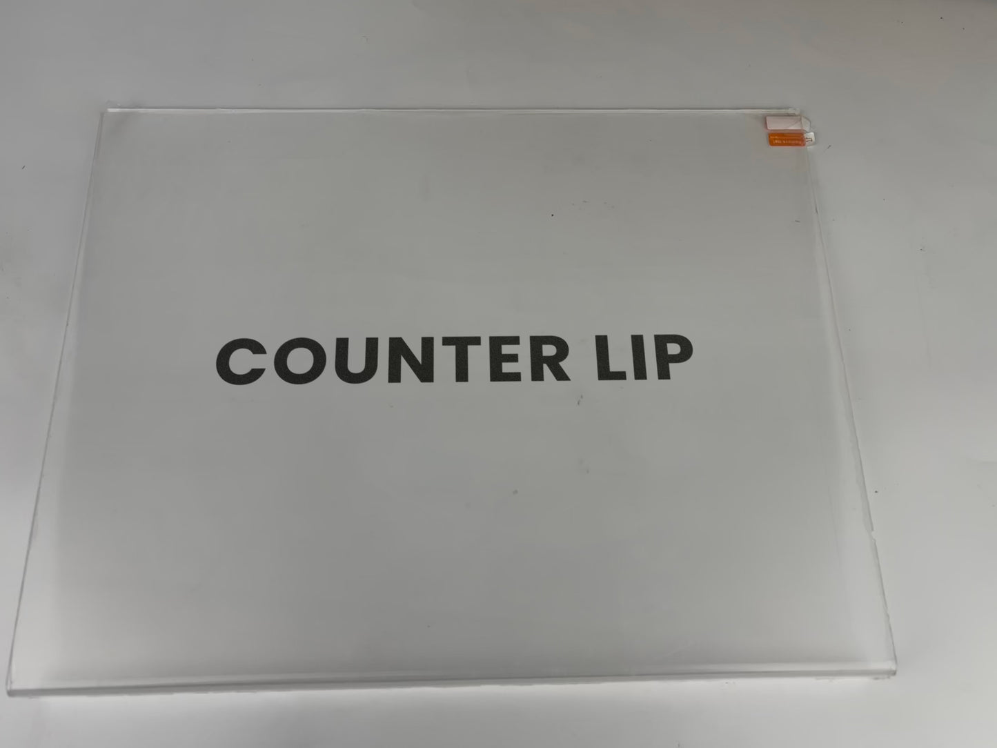 Counter Lip acrylic cutting board 18"L x 12"W x 0.6"Th