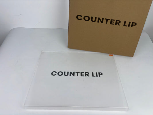 Counter Lip acrylic cutting board 18"L x 12"W x 0.6"Th